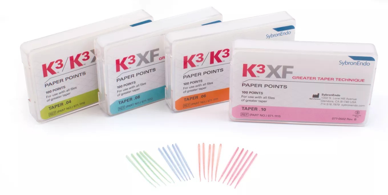 Kerr Endodontics K3XF Greater Taper Paper Points (100 PER Pack)