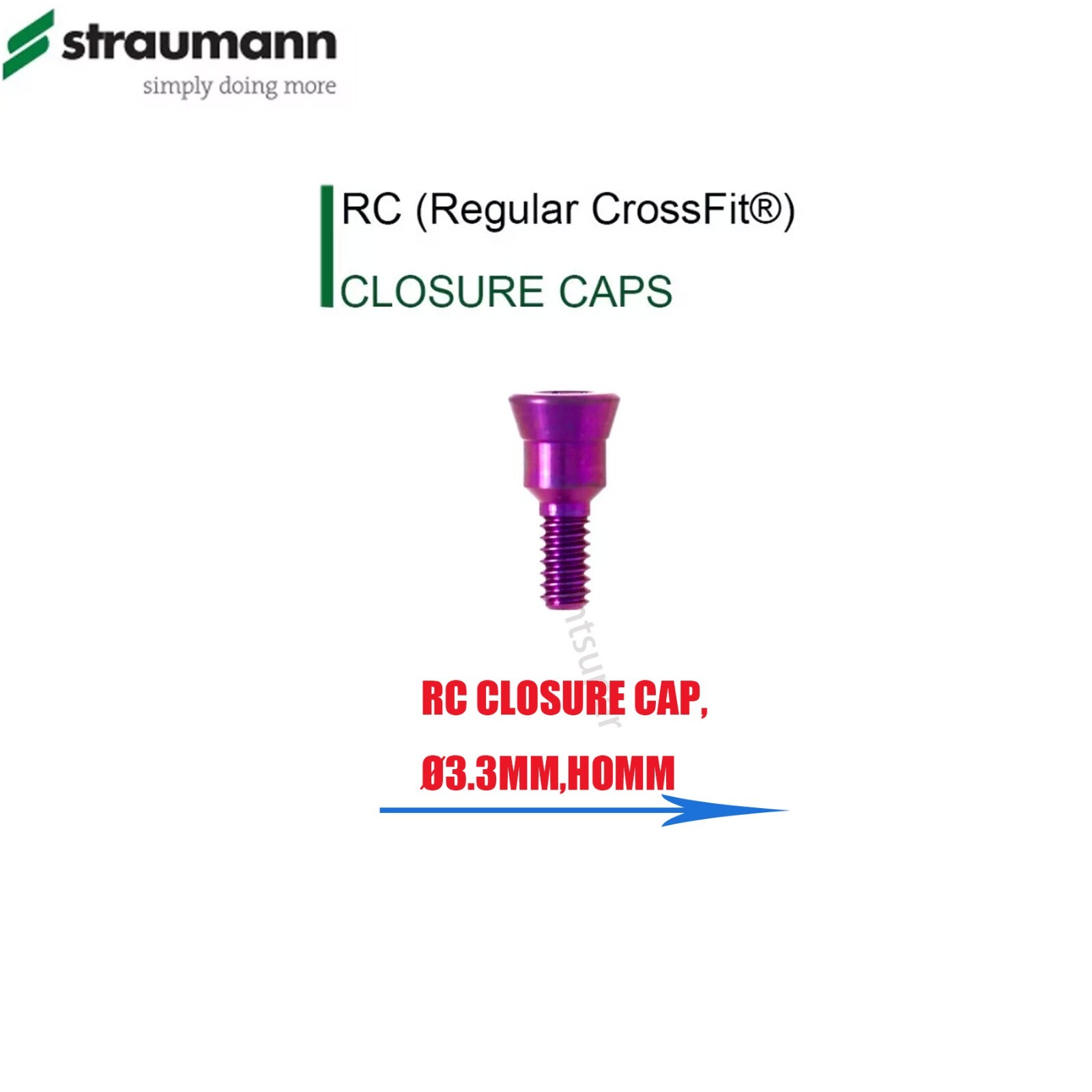 RC Healing Abutments Closure Cap Titanium Fits Straumann ITI BLT Regular Screw