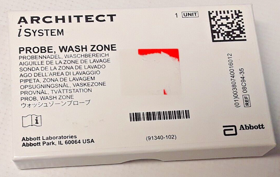 08C94-35 – ABBOTT ARCHITECT iSYSTEMS – PROBE, WASH ZONE – SEALED – NEW