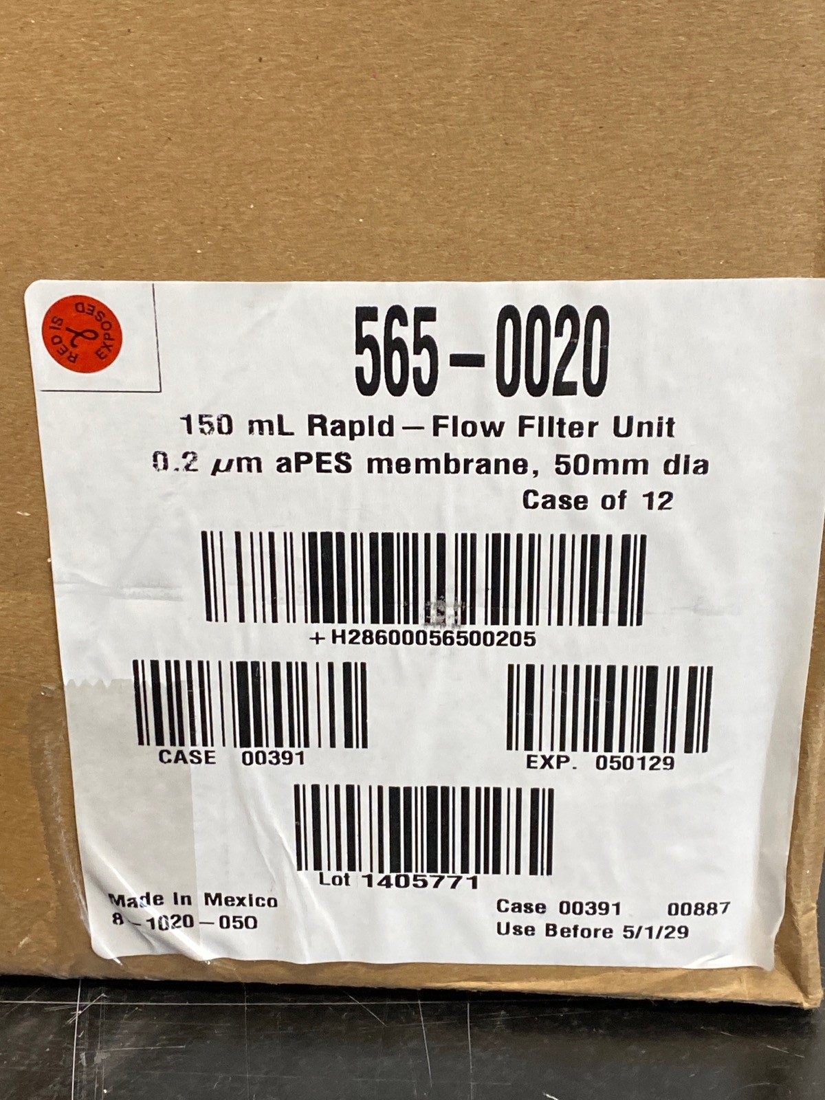 (12/Cs) NALGENE Rapid-Flow 150mL Filter Unit 0.2um PES 50mm 565-0020