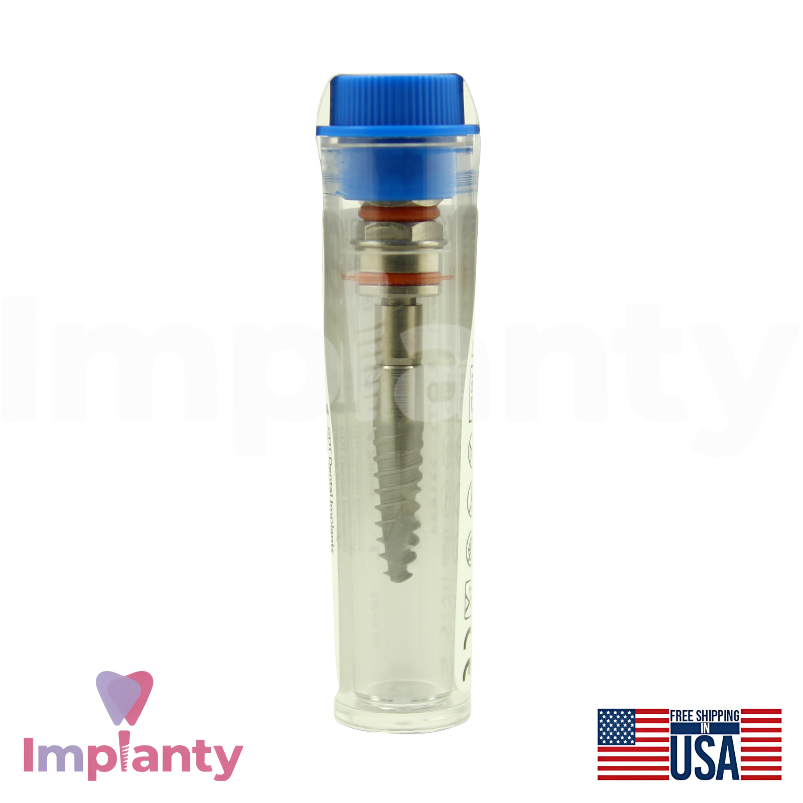 20x GDT PTR Ø4.2mm Diameter Dental Fixture Int Hex 2.42mm Connection RBM Surface
