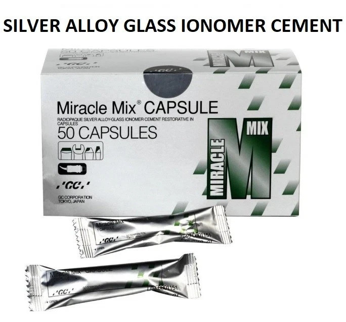 GC JAPAN MIRACLE MIX Radiopaque Silver Alloy Dental GIC Restorative 50 Capsule