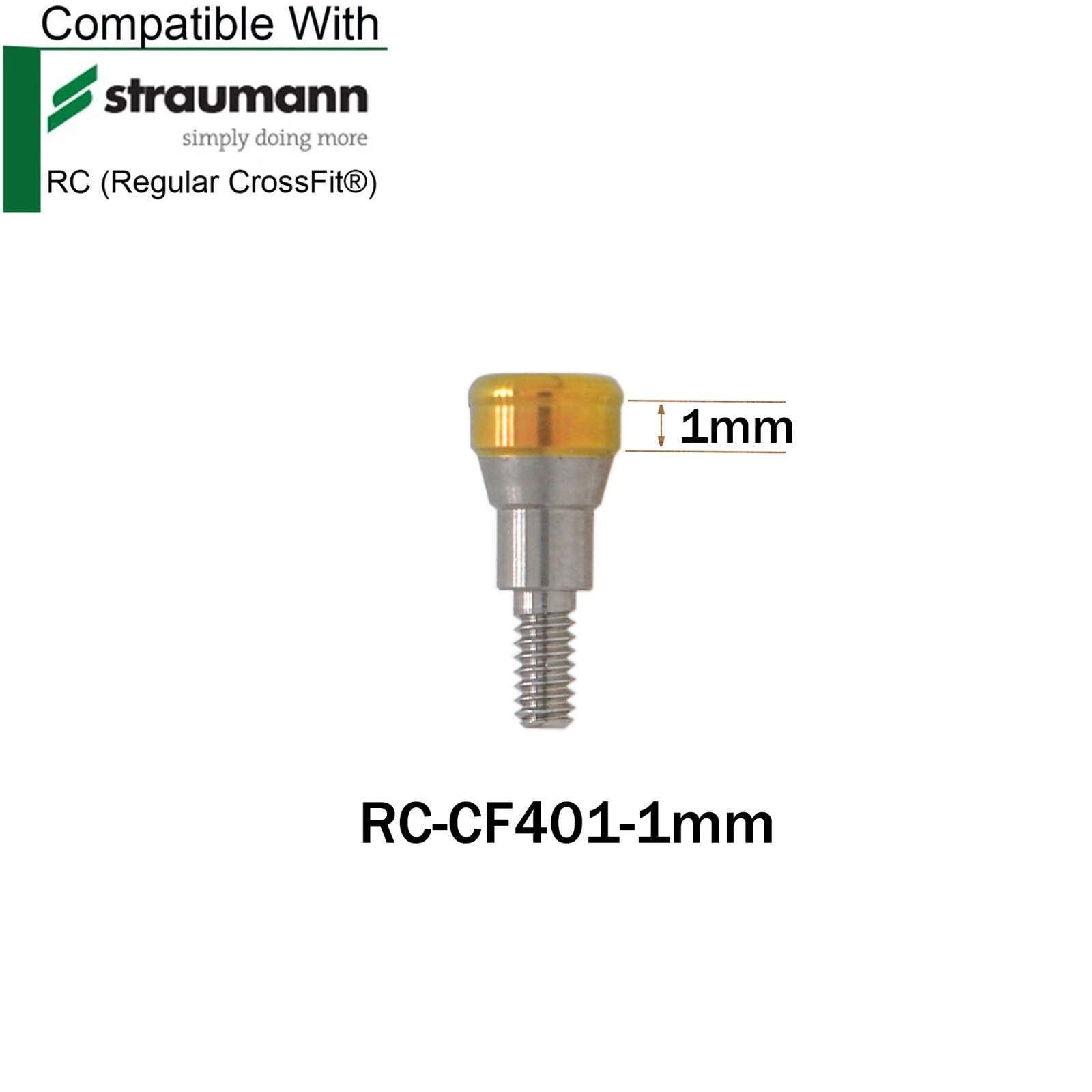 Dental Locator Abutment 1-5.0mm GH Compatible with Straumann NC/RC Implant Sys