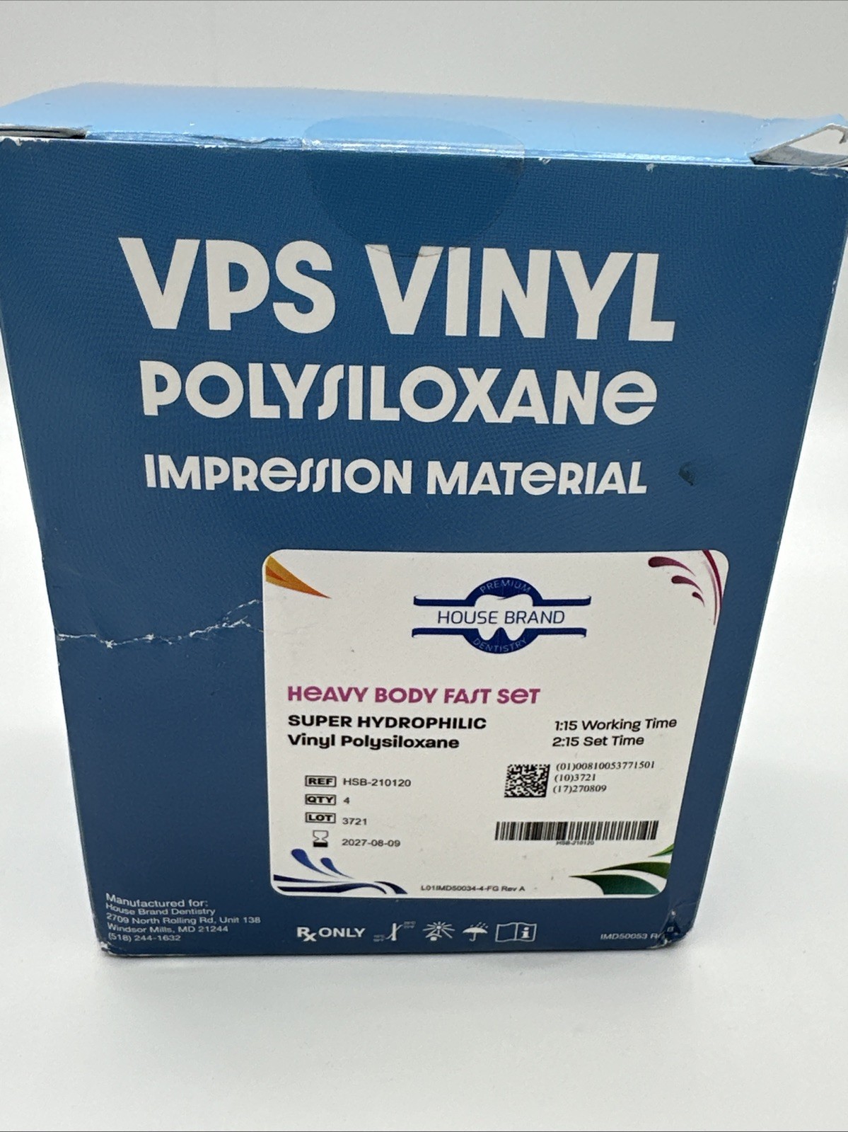 HEAVY BODY FAST SET VPS Vinyl PVS Dental Impression Material FAST Set