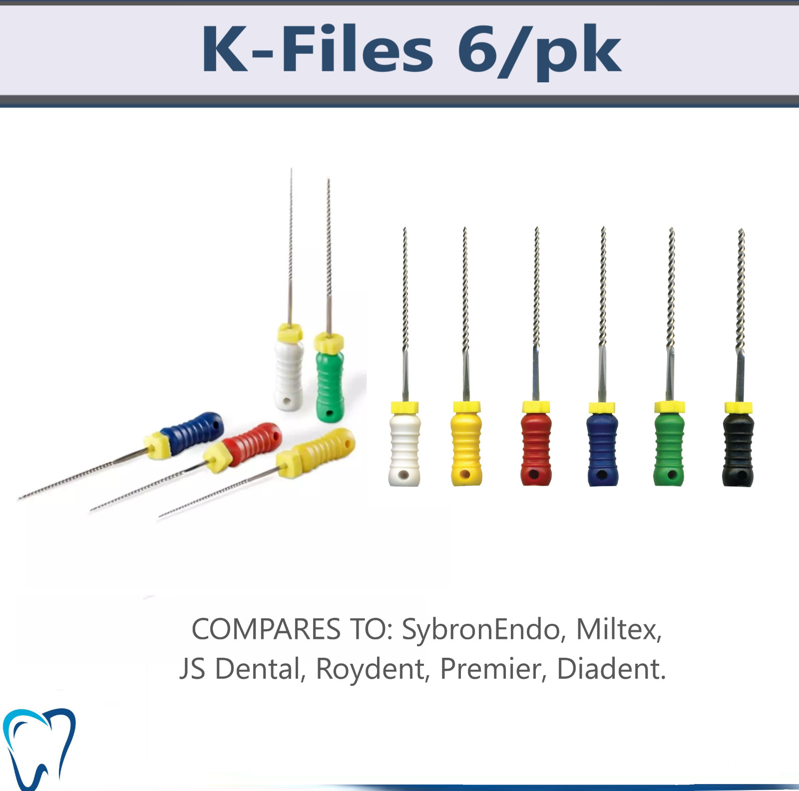 Dental Endo Hand Files Endo Root Canal K files Stainless Steel 21MM 25MM 31MM