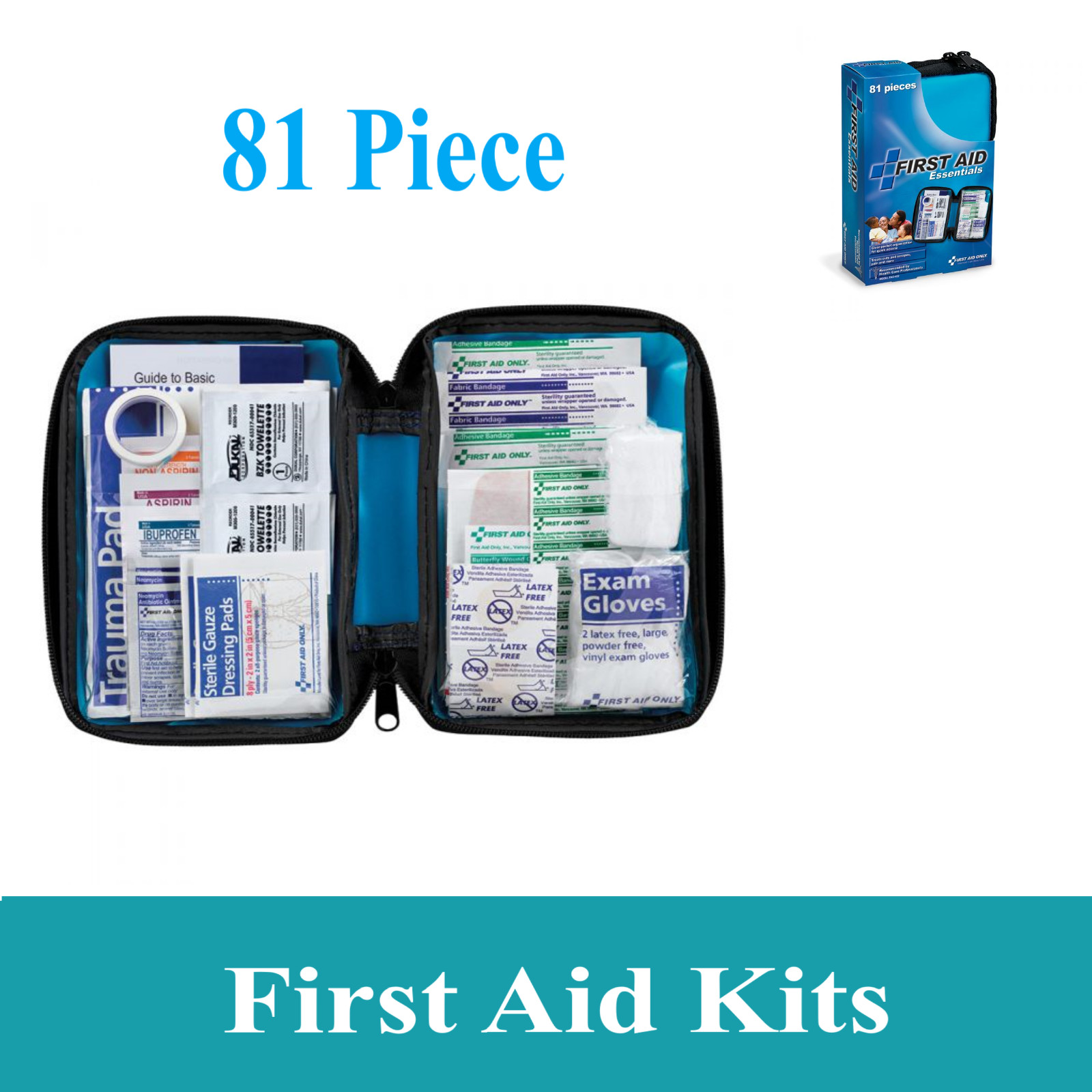 First Aid Kit Emergency Bag Home Car Outdoor, All Purpose, Portable Up to 312 Pc