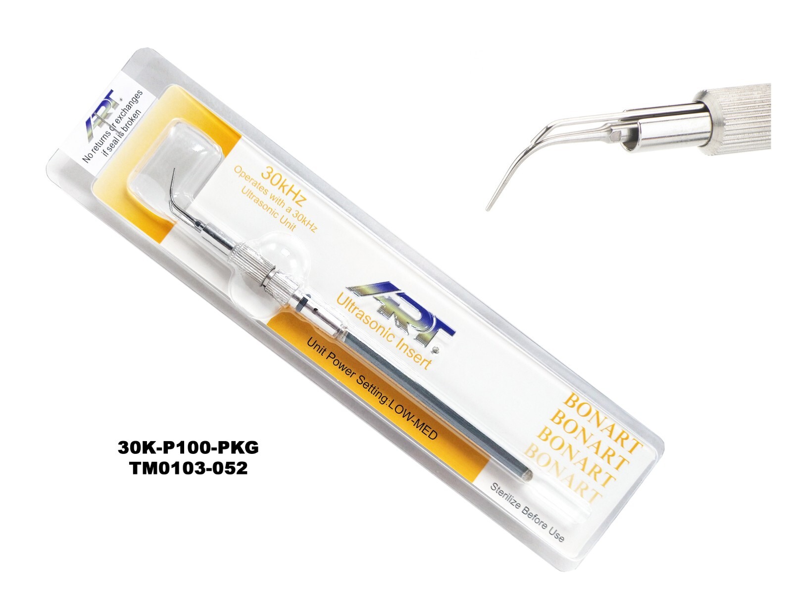 25K/30K Bonart Inserts-Tips for all Magnetostrictive Ultrasonic scaling units