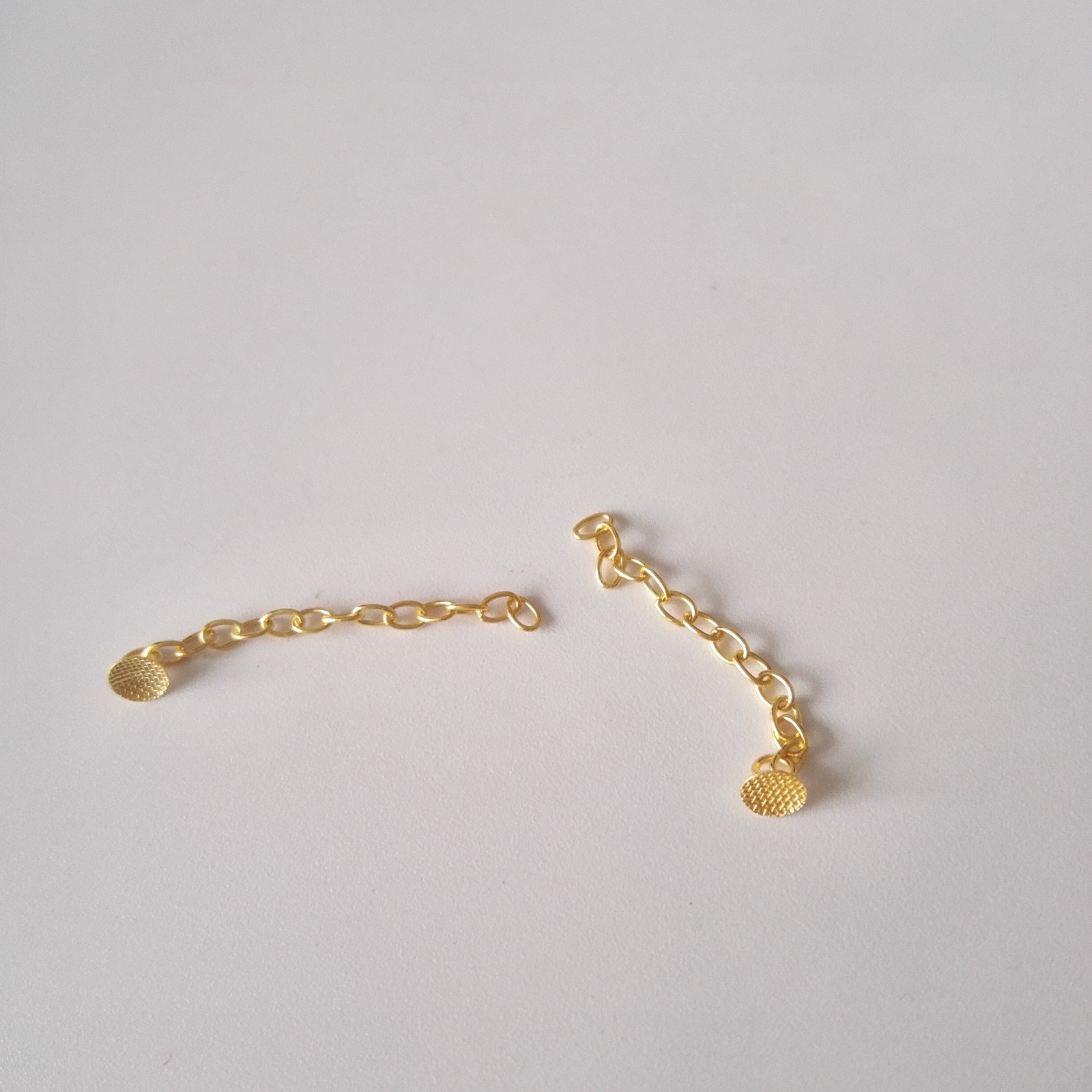 1 Pack Dental Orthodontic Button Chain Gold Round 2Pcs/pack