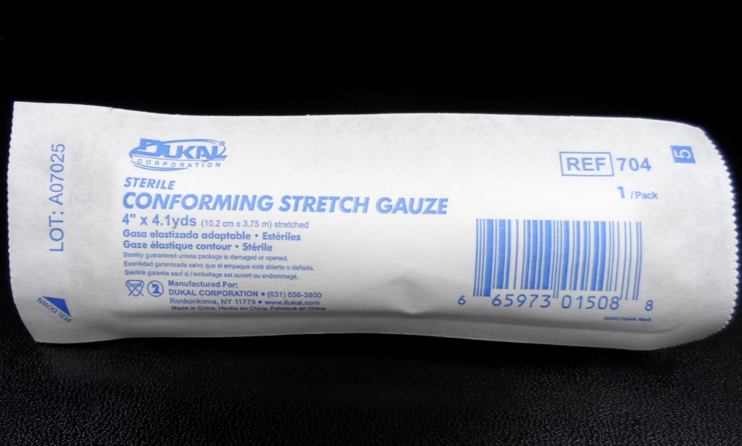 Dukal 704 Conforming Stretch Gauze Sterile 4″ x 4-1/10 Yd / each Roll (2 Rolls )