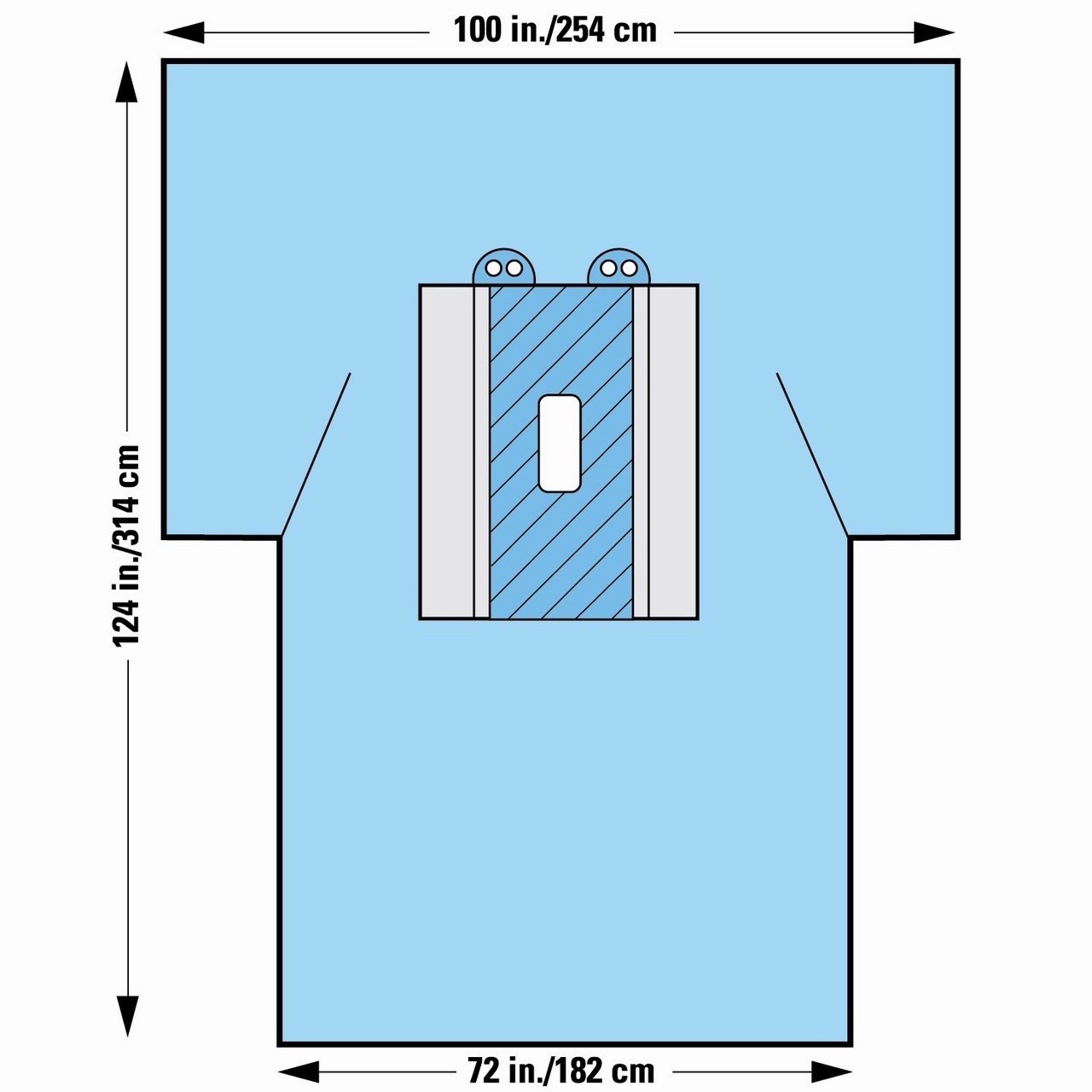 Halyard Laparotomy Drape with Pouches 100 x 72 x 124 in REF/MPN 89235 (13 Total)