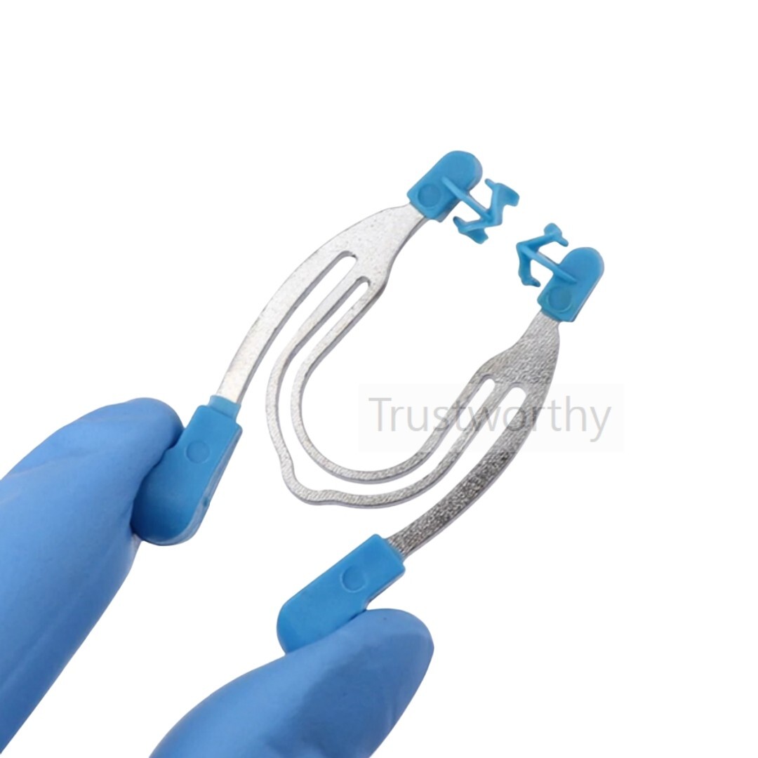 1Box Dental Matrix Sectional Contoured Metal Spring Clip Rings Matrices Clamps