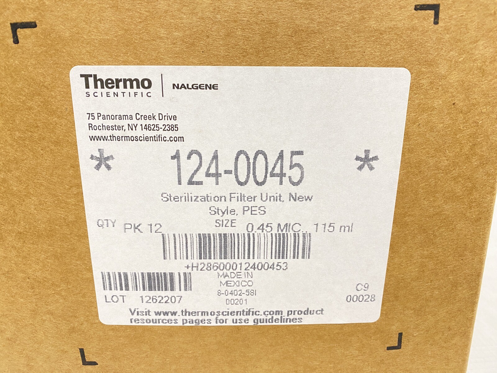 (12/Pk) THERMO 115mL PES Rapid-Flow Disposable Filter Units 50mm 0.45um Sterile