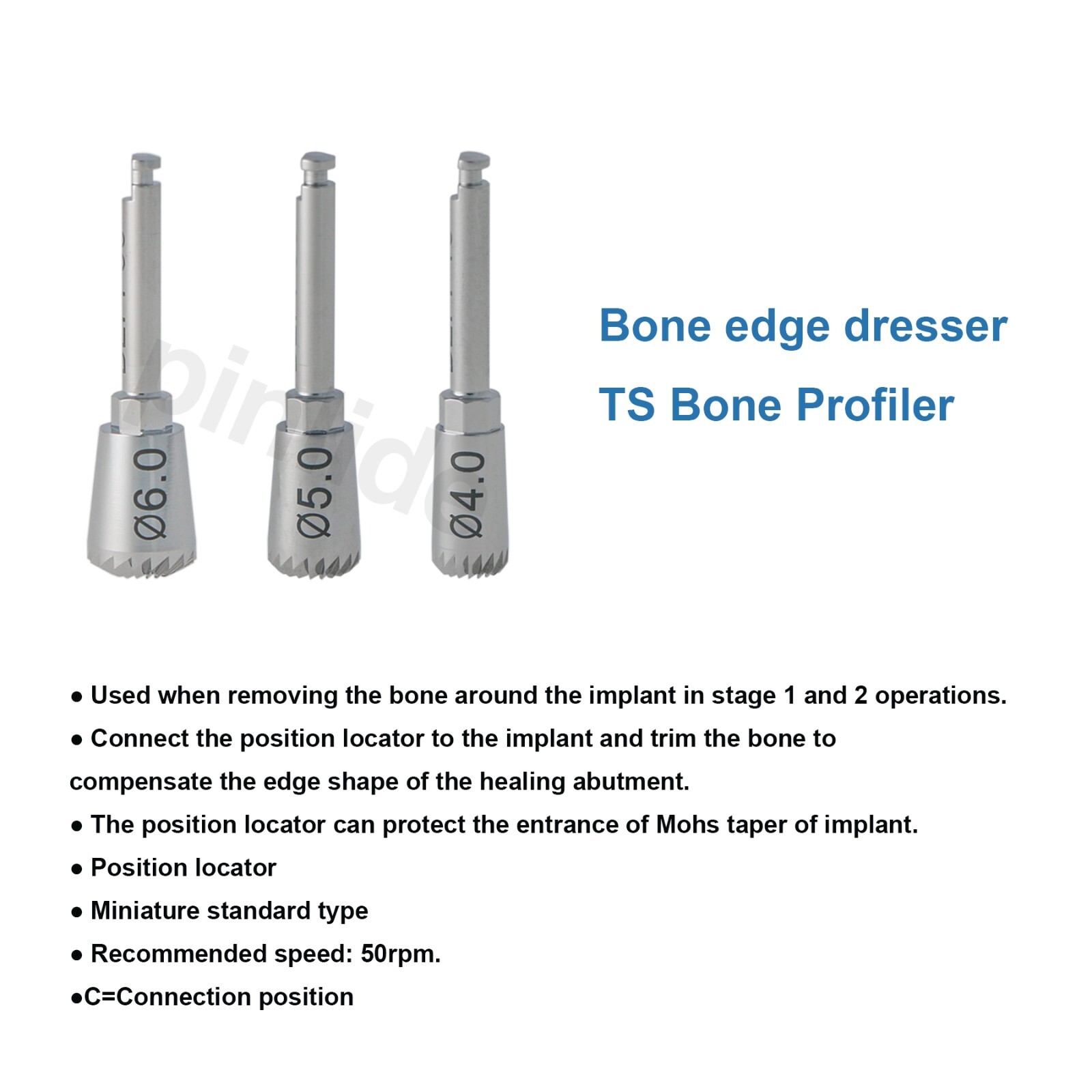 US Implant Bone Profiler Kit Guide Screw Removal Drill &1.2mm driver For Hiossen