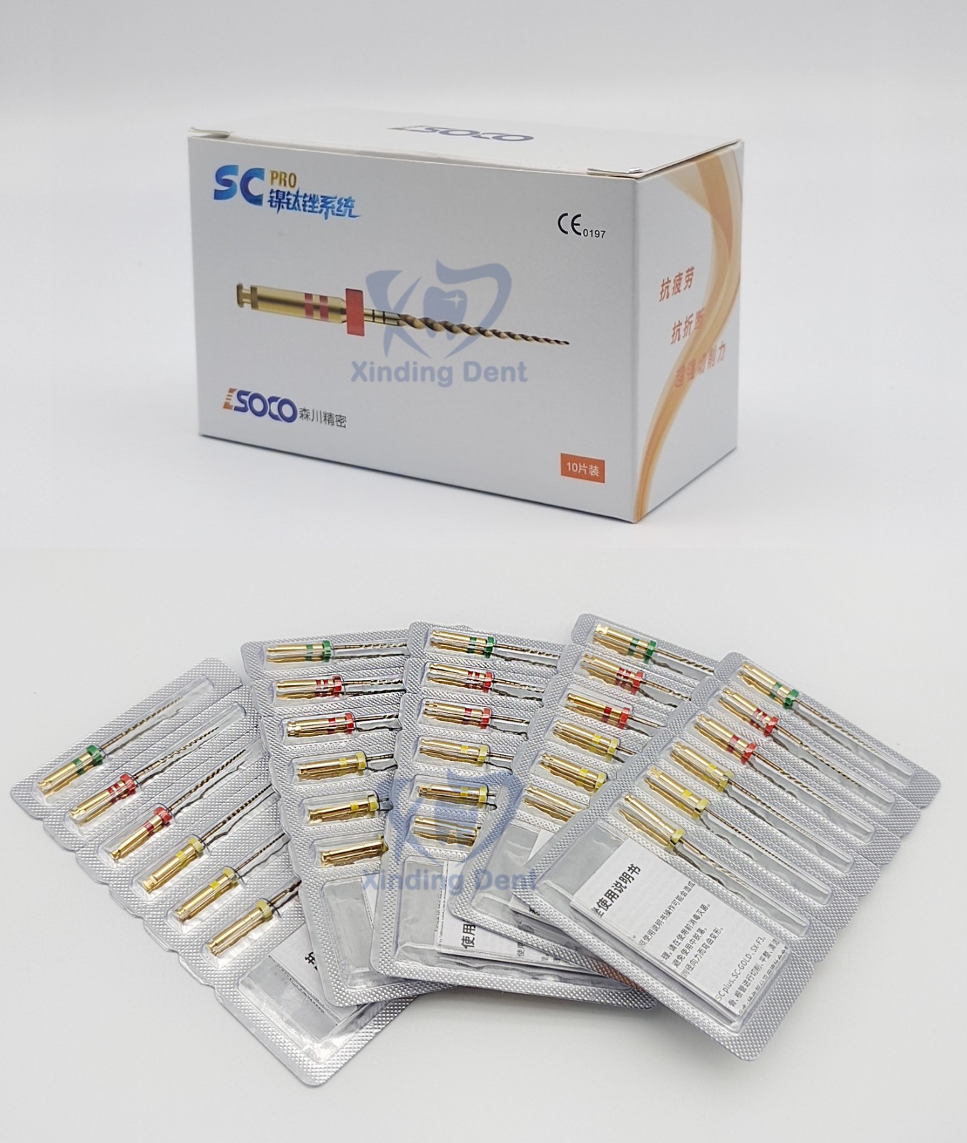 21/25mm SOCO SC PRO Dental Endo Rotary Files Heat-activated Nickel Titanium File