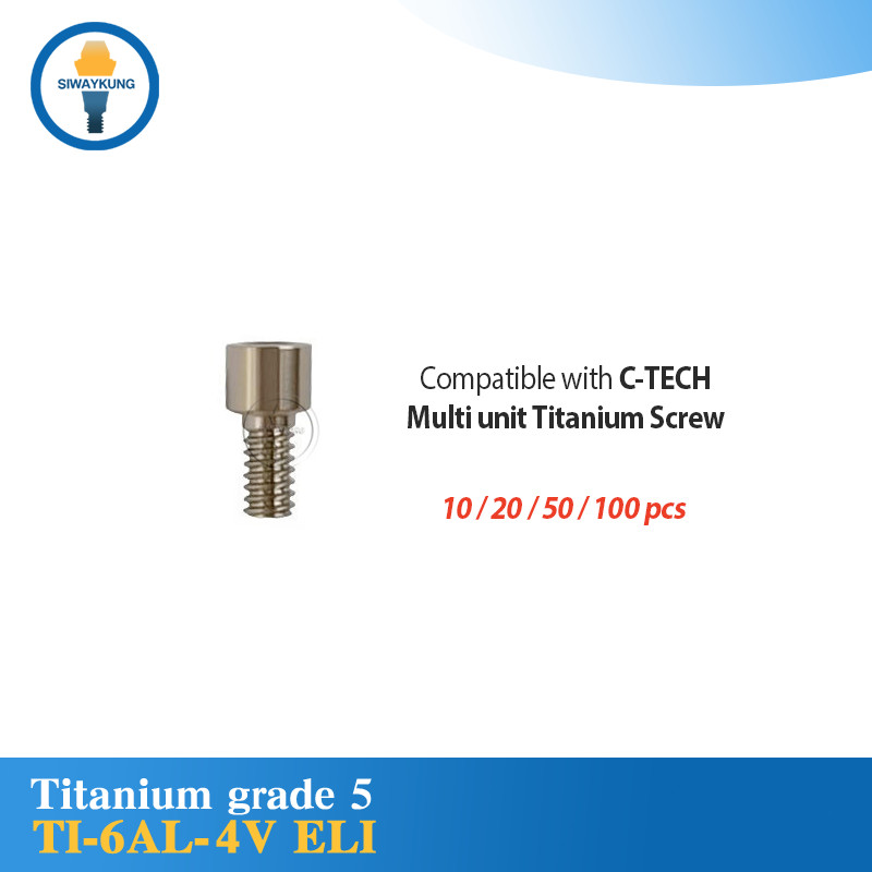 10-100 Pcs Multi unit titanium Screw abutment Screw compatible with C-TECH