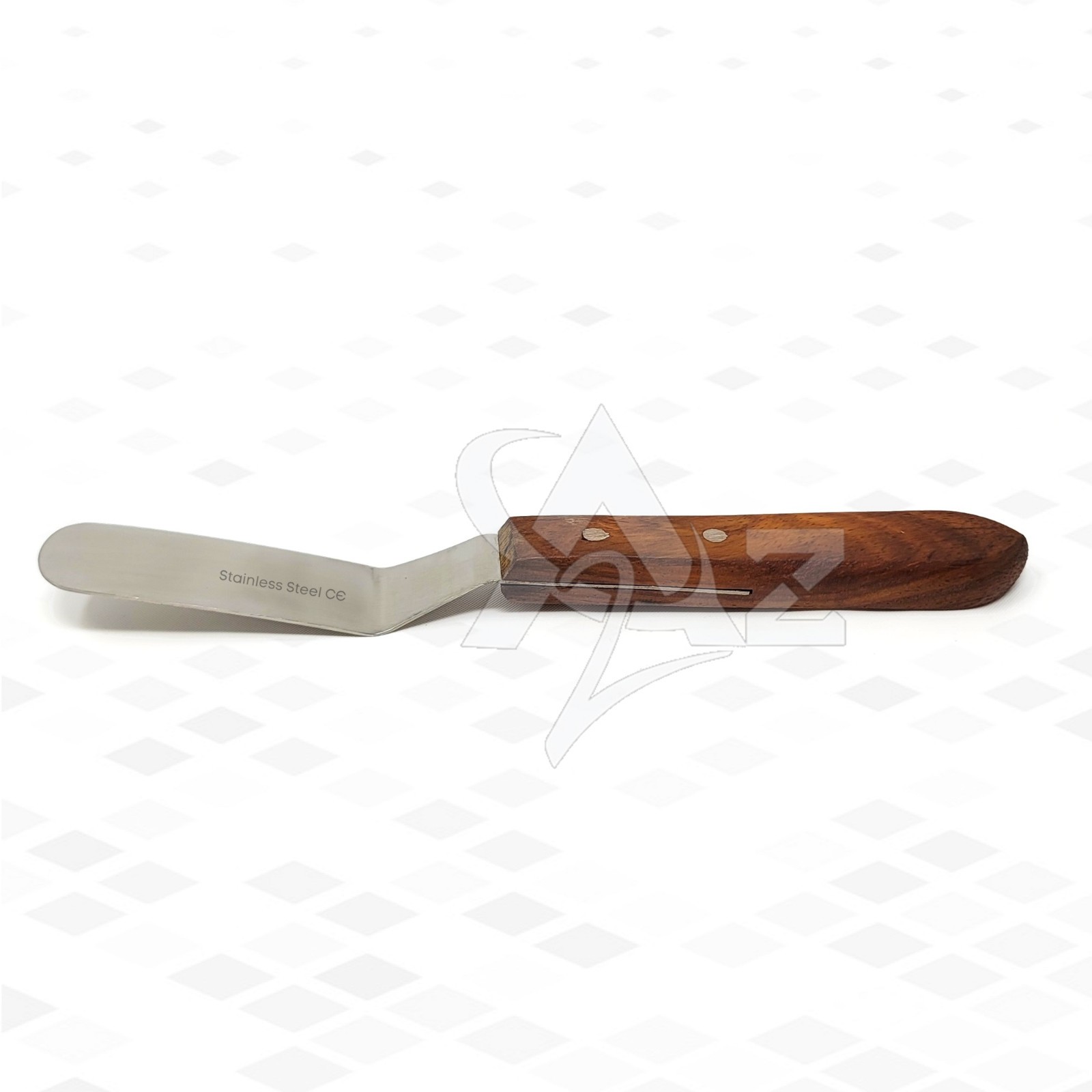 Stainless Steel Lab Spatula with Wooden Handle, 3″ Blade, 7″ Total Length
