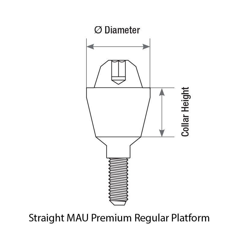 10x Dental Straight Multi Unit Premium Abutment 1.6m Internal Hex 2.42 1-5mm