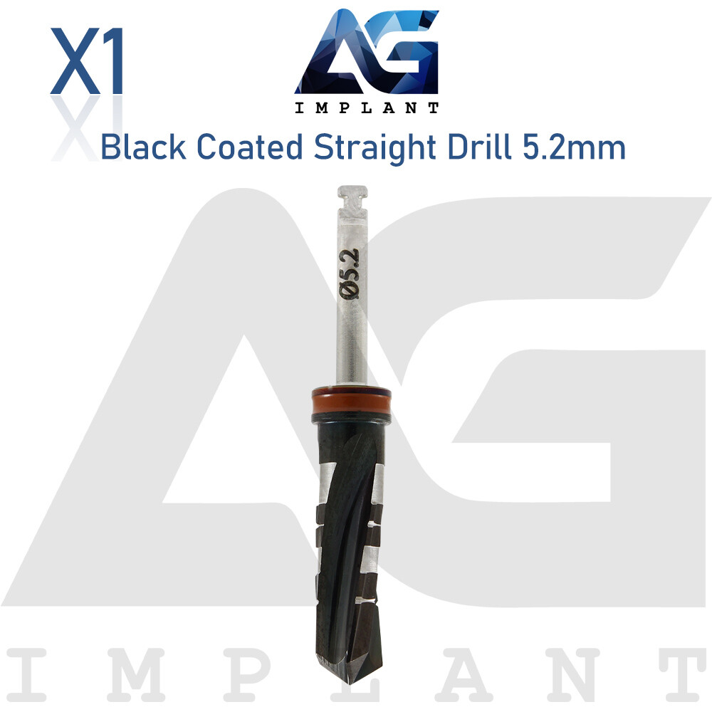 5.2 DNT² Black Coated Straight Drill External Irrigation Dental