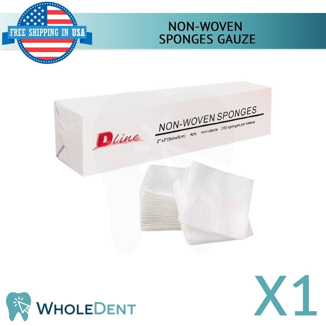 Non-Woven Sponges Gauze Pads 5x5cm 200pcs Medical 4-Ply First Aid Disposable