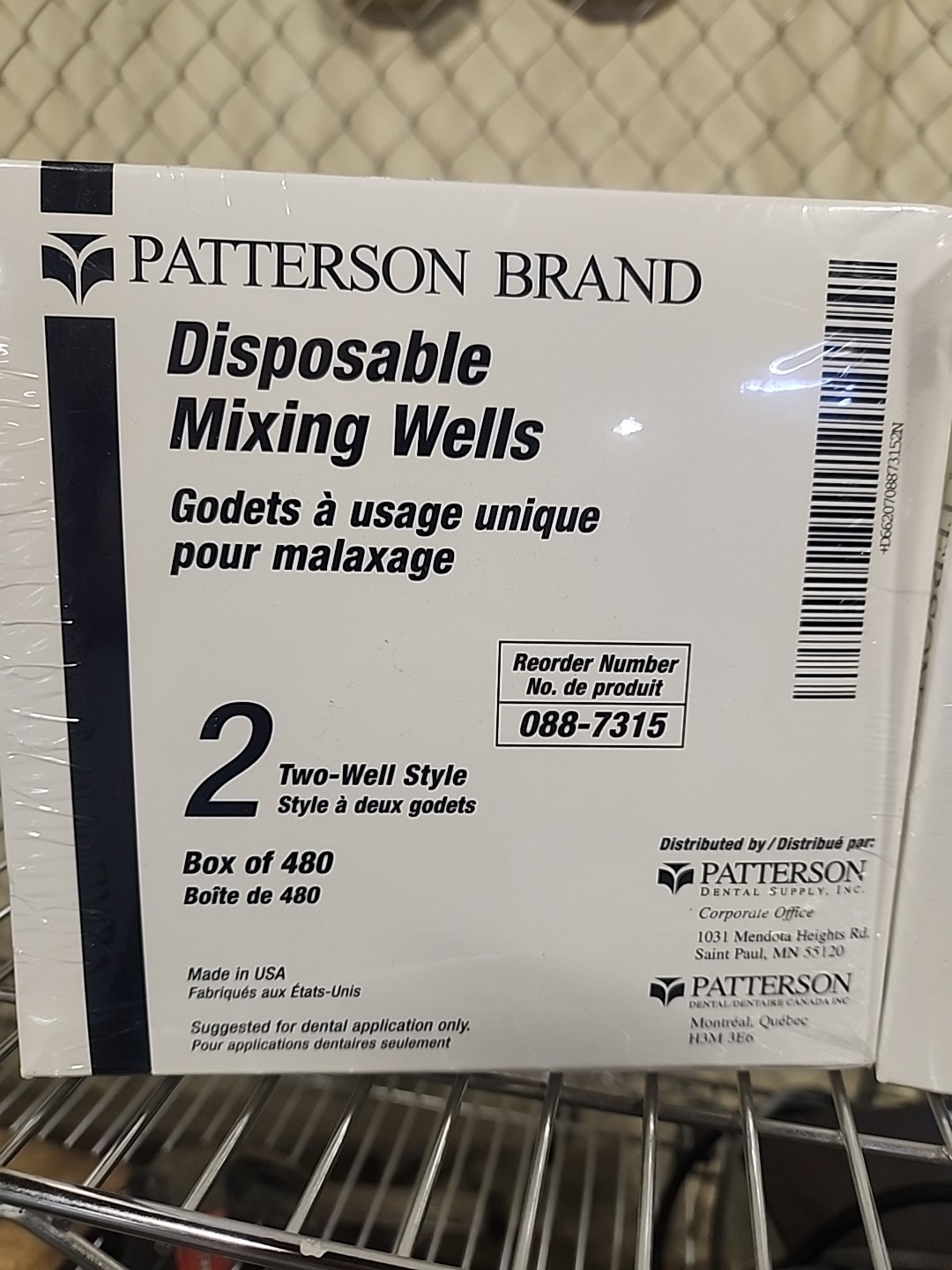 Patterson Dental Dentist Disposable Mixing Wells 2 Hole Markings 2-wells 960 pcs