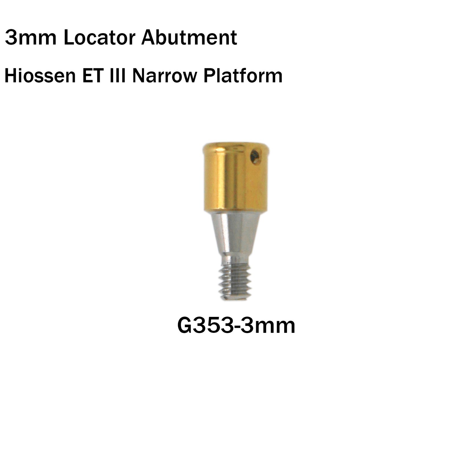 Dental Hiossen Locat0r Abutment Mini/Regular 3-5mm & Overdenture Male Caps Kits