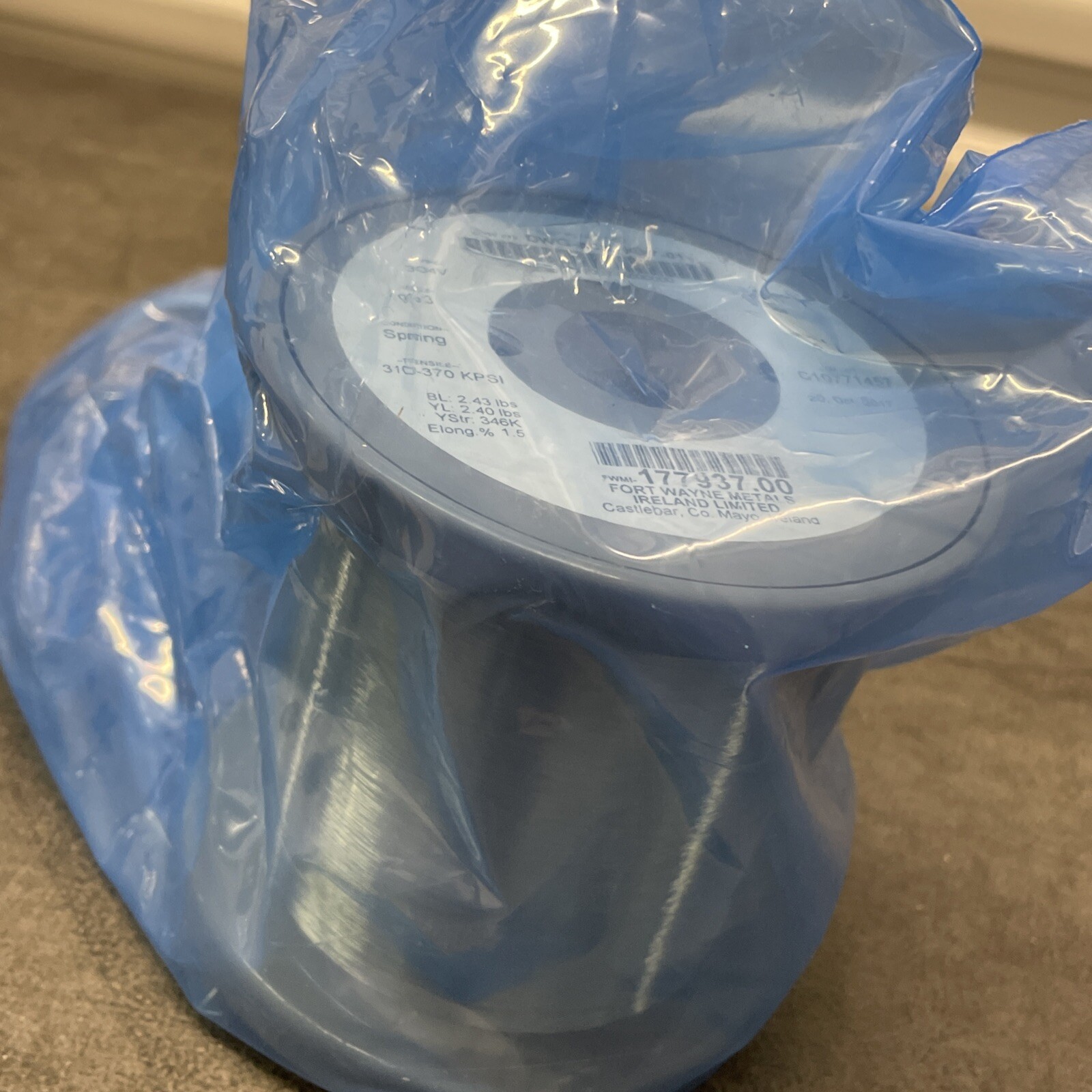 Fort Wayne Metals 304V Stainless Steel Wire 0.003″ 1.8lb, Approx. 55,000 Ft