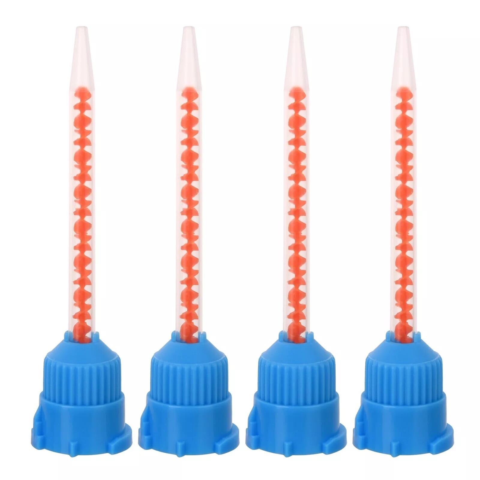 50Pcs Dental Mixing Tips Impression Temp Blue Orange Crowns Material (10:1)