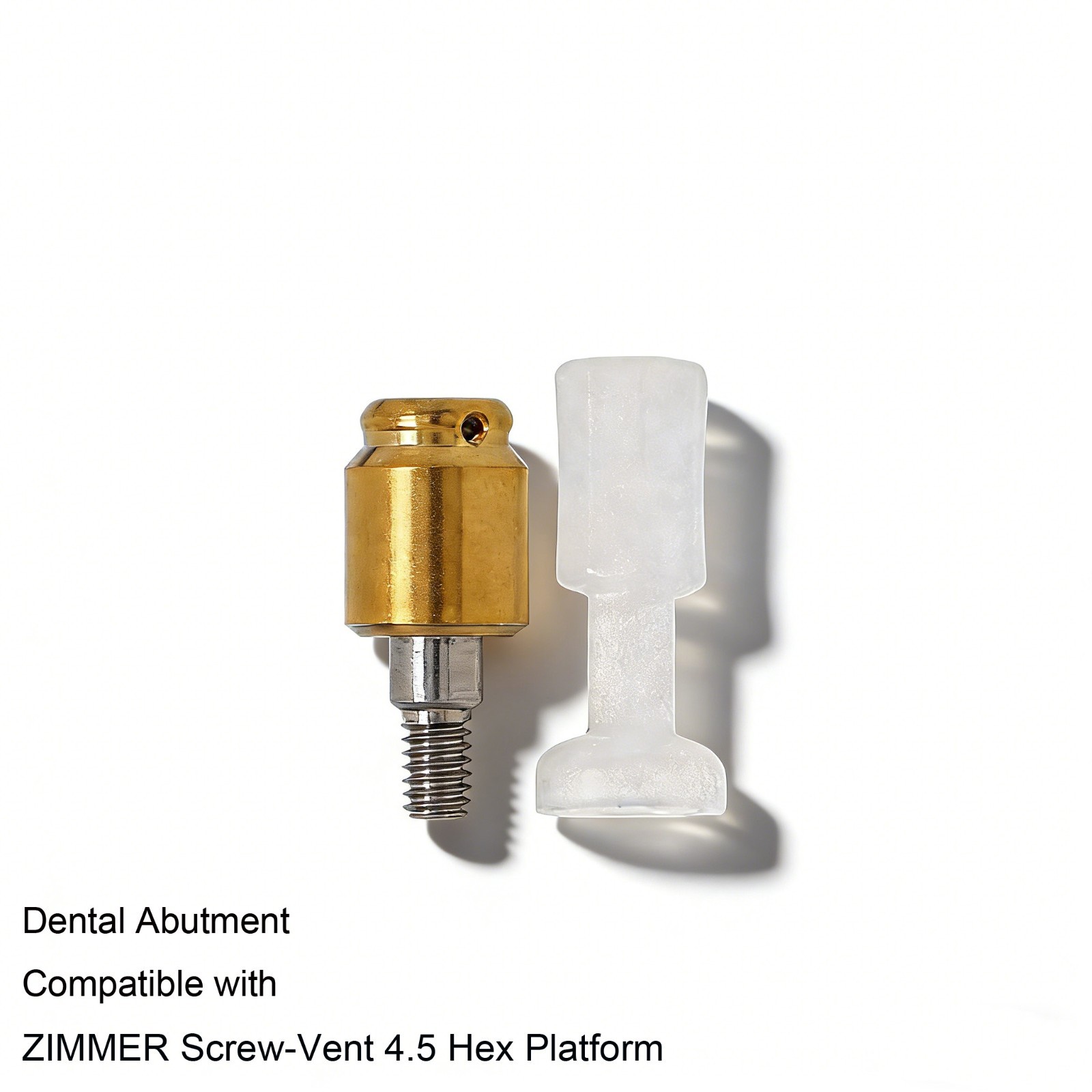 Overdenture abutment ZIMMER TSV 4.5mm Inter Hex platform zest locator system fit