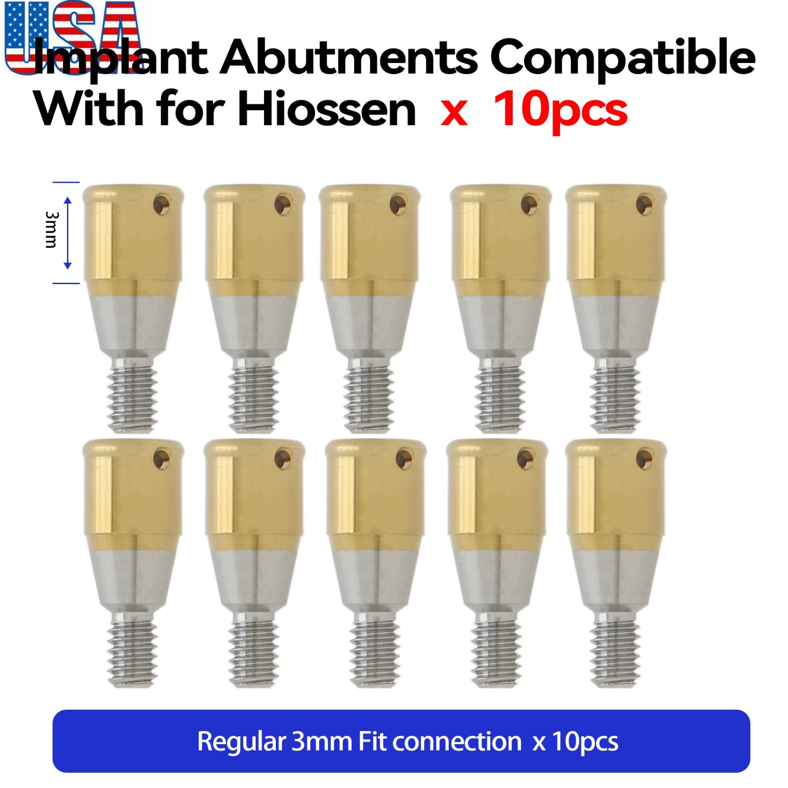US Regular Locator Attachment Abutments for Hiossen ET Osstem TS 3.0-5.0mm GH