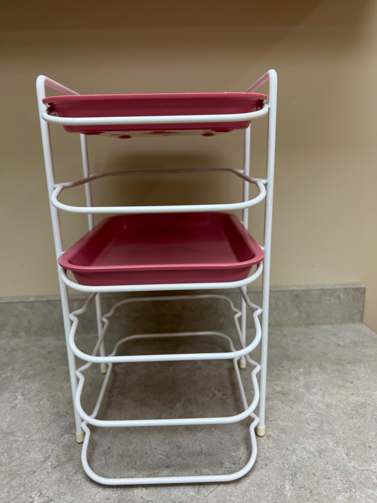 ZIRC Dental Tub tray rack, Mini tray Rack, one new mauve tub