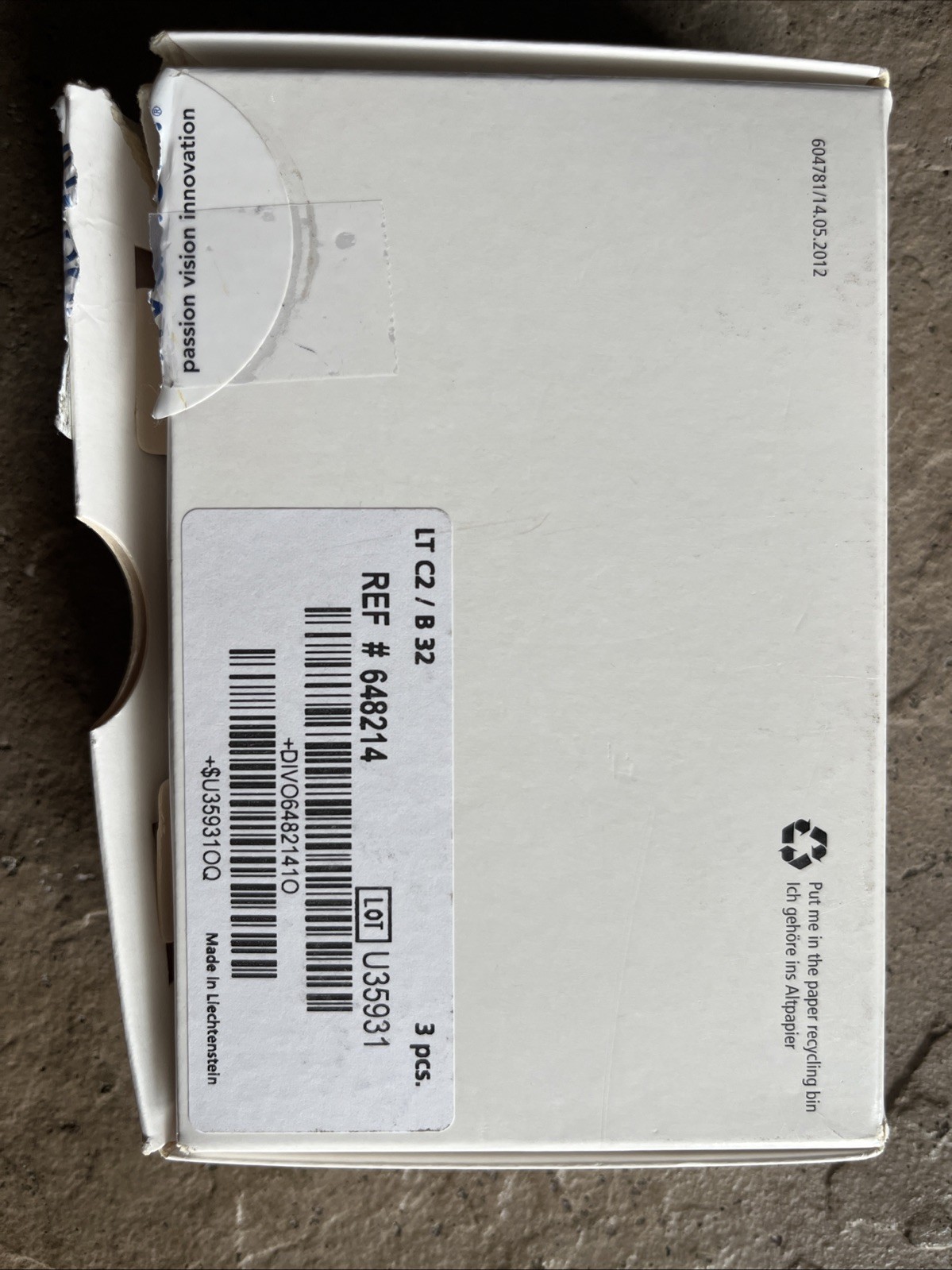 IPS e.max CAD CEREC Implant Blocks – LT C2/32 pk of 1 New open box