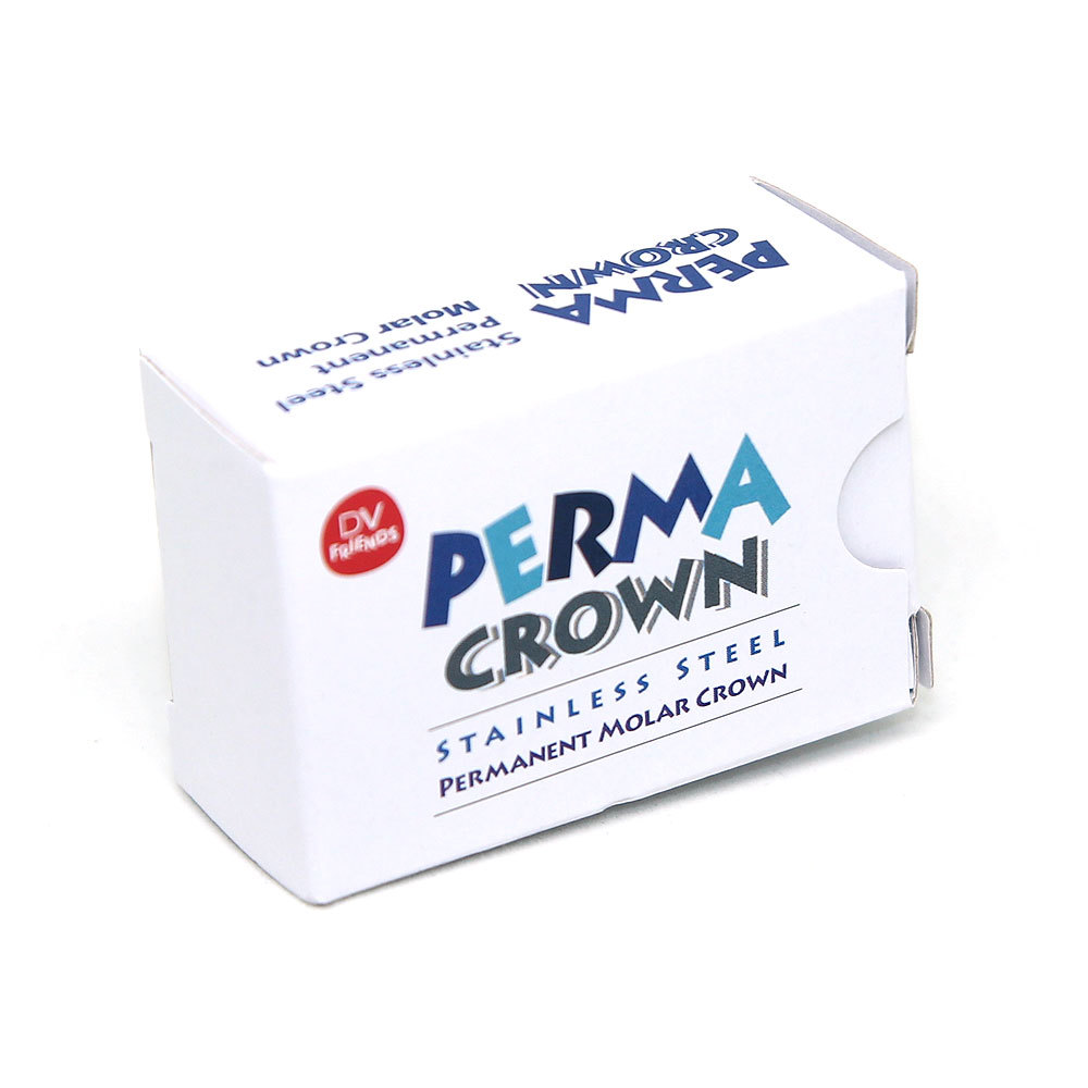 (5 refill) Stainless Steel Permanent Molar Crown Perma Crown compatible