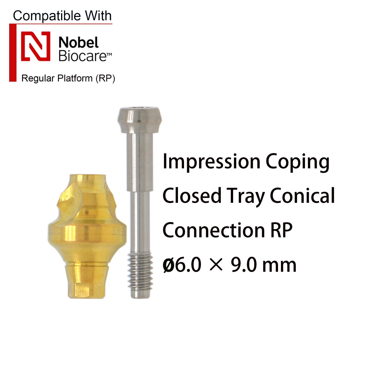 Dental Healing Abutments/Transfer Coping Open/Closed NP/RP Tray For Nobel Active