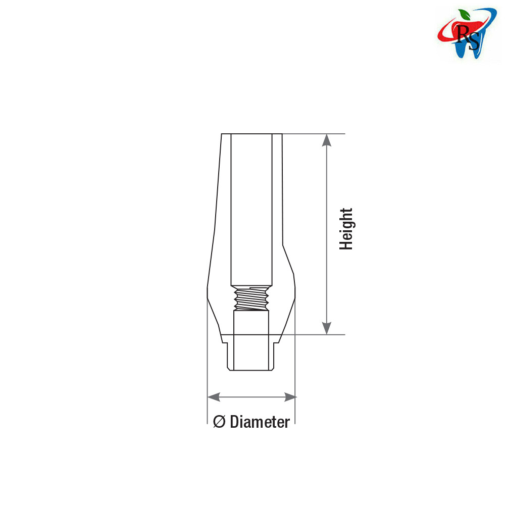Dental Standard Straight Abutment Conical Connection RP Regular Platform 5pcs