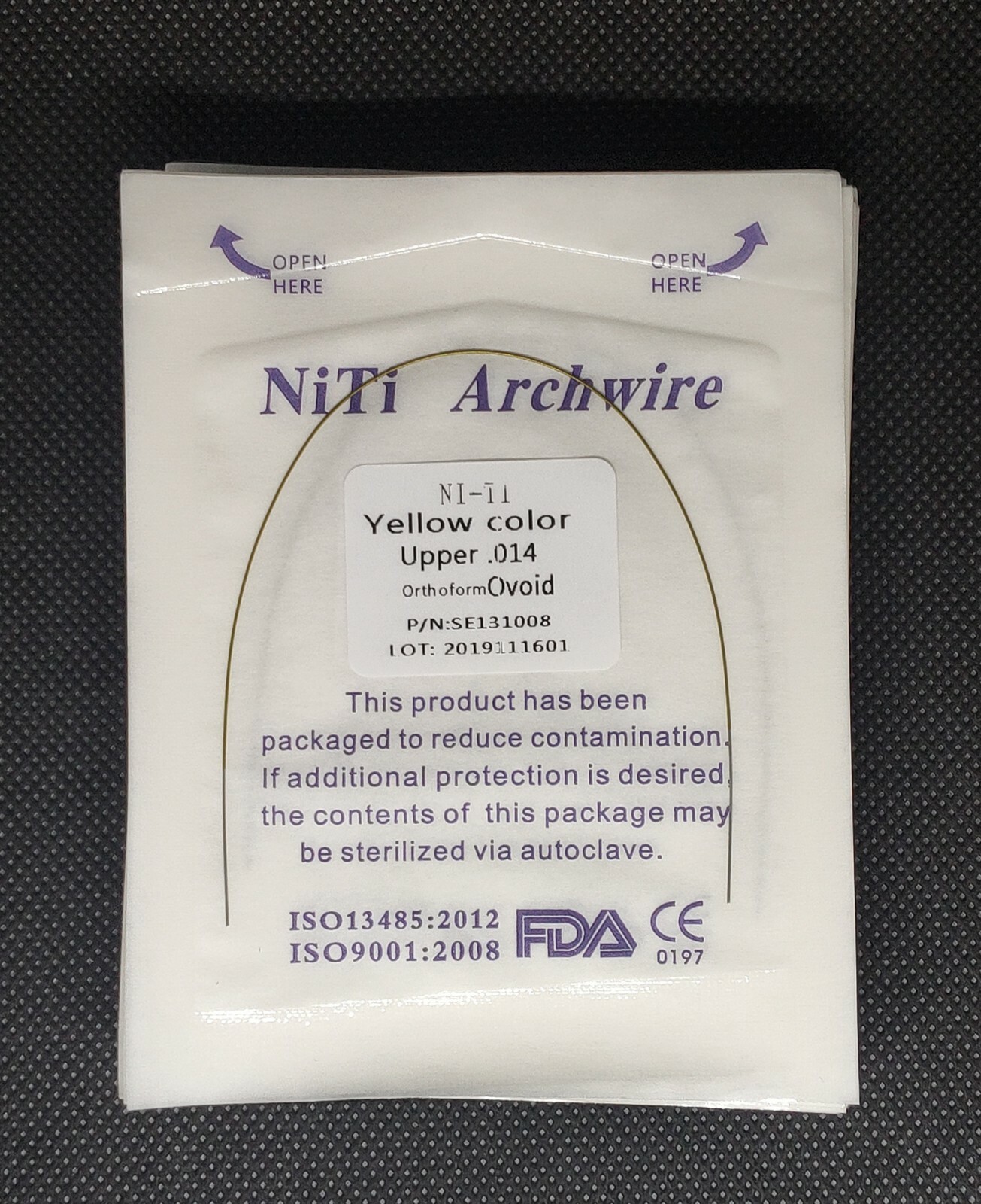 20Packs Dental Orthodontic Super Elastic Niti 5 Colors Round Arch Wires Ovoid