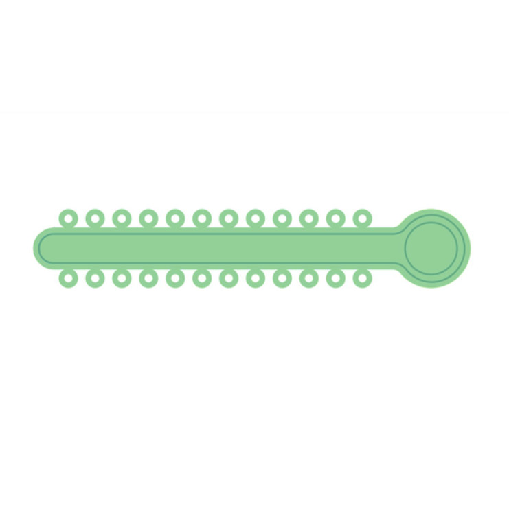 TOP STICKS Orthodontic Elastic Ligature Ties, Lime, 1008 Ties/Pk