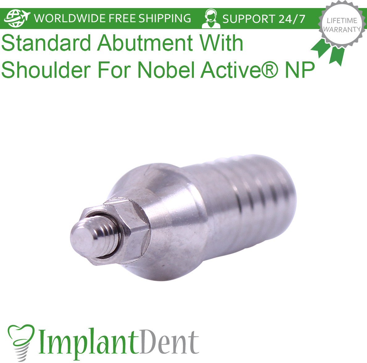 50x Dental Straight Shoulder Prosthetic 4.0mm NP Conical Hex System 2.25mm