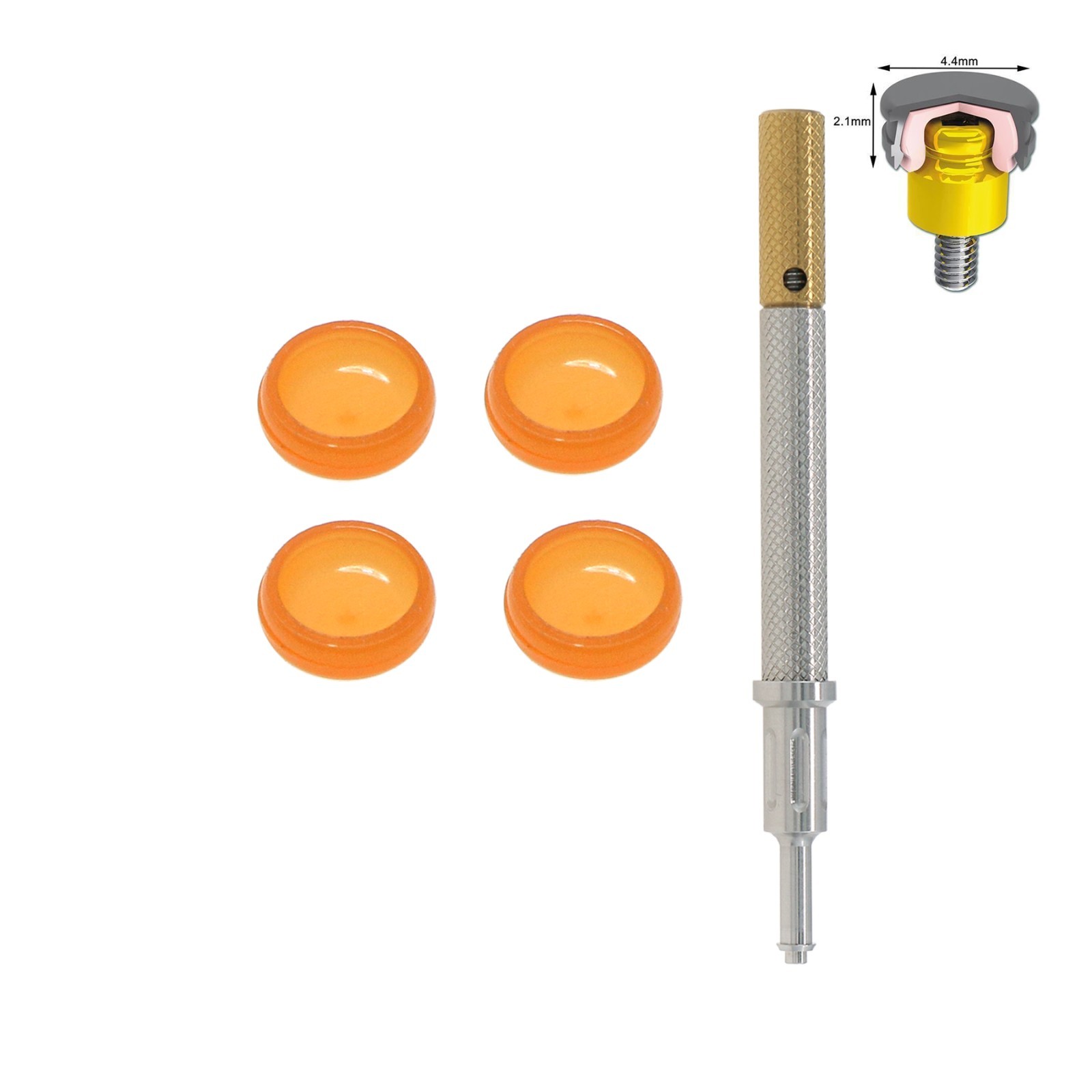 Dental Locator Overdenture Retention Implant Male Caps 0.8lbs Removal Core Tool