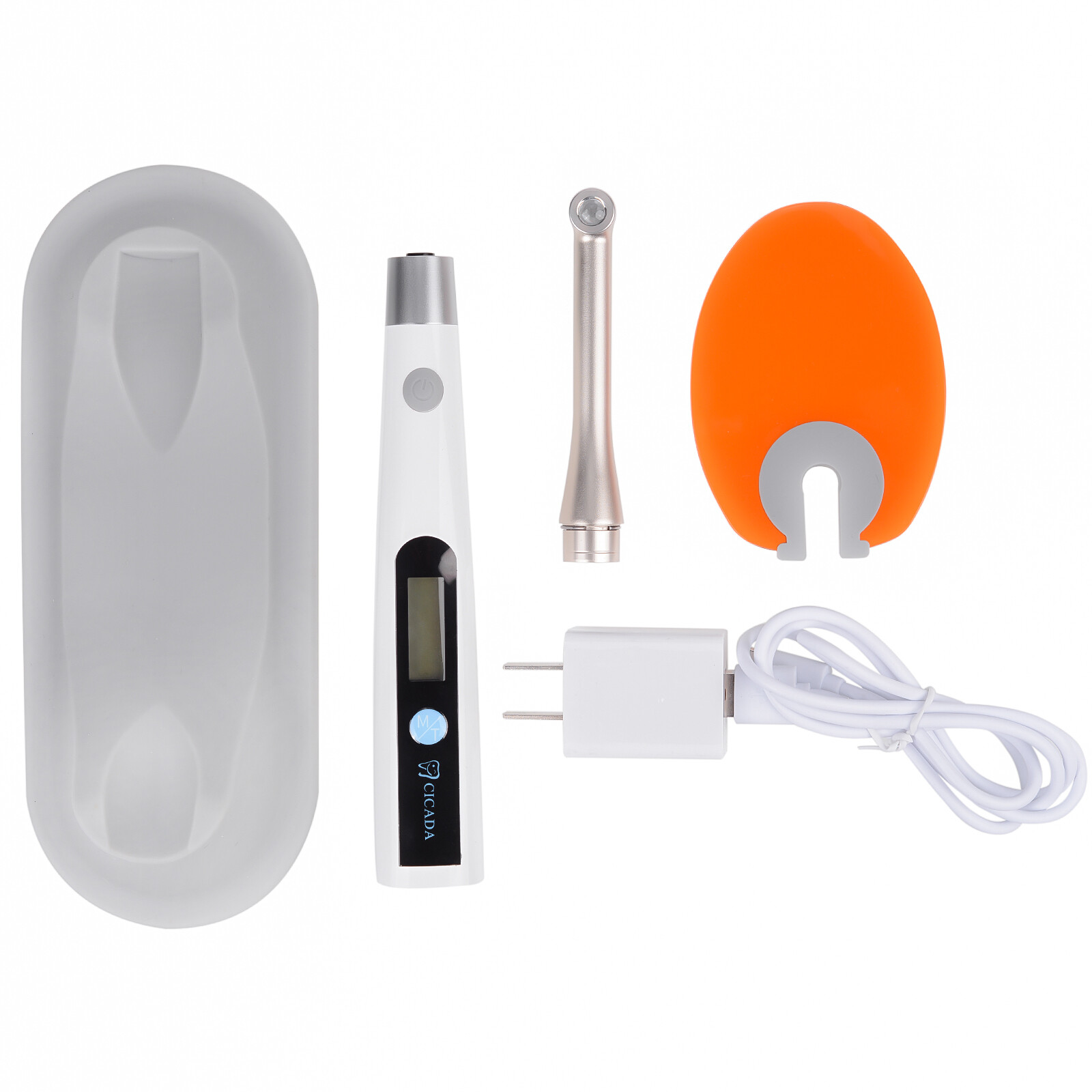 Dental LED Curing Light Lamp Cordless Metal Head 5W LED 1 Second 1400mw/cm² US