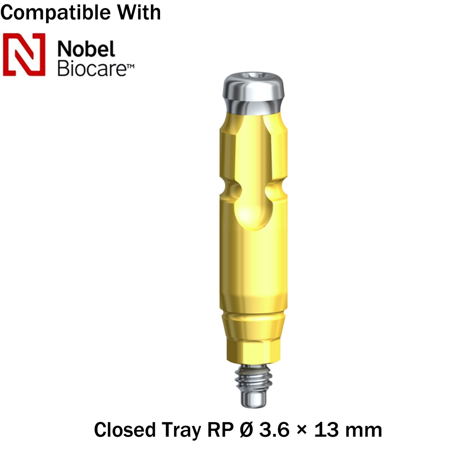 Fits Nobel Impression Coping Close Tray Conical Connection NP/RP Ø3.6/5.0/6.0mm
