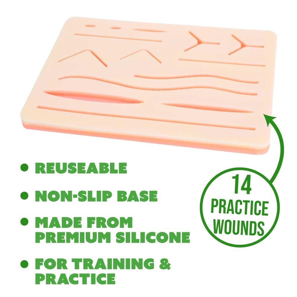 Suture Kit for Training & Practice (30 Nylon Sutures)