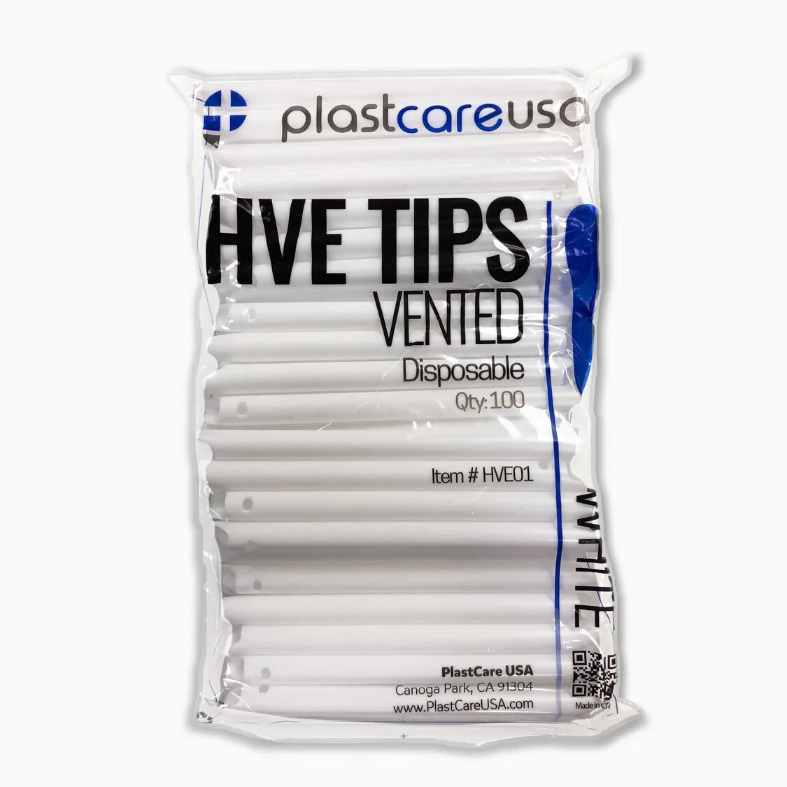 HVE Dental Suction Tips – High Volume Evacuation, Vented, White