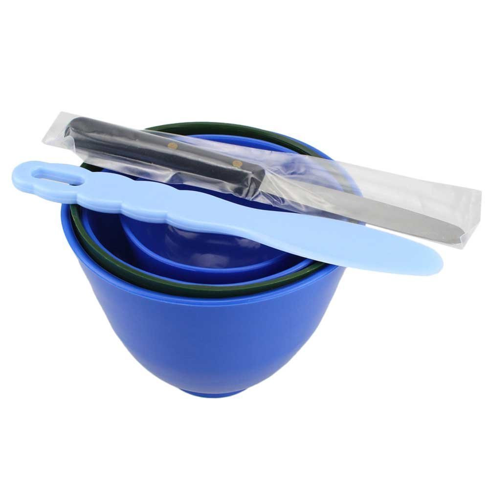 4PCS Dental Plaster Alginate Silicone Flexible Mixing Bowl + 2 Mixing Spatulas