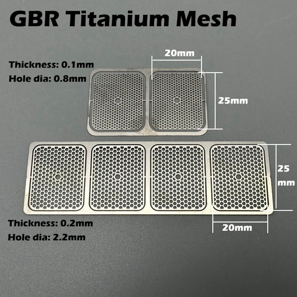GBR Dental Flexible Titanium Mesh Membrane 2-in-1/4-in-1 Regeneration Barrier