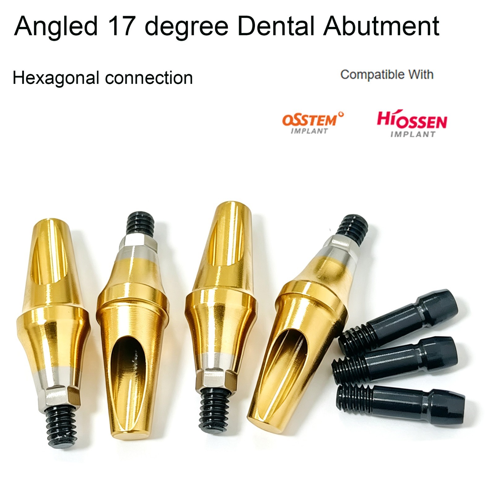 US Dental 17° Angled Anatomic Cemented Abutment for Hiossen ET OSS Regular Mini
