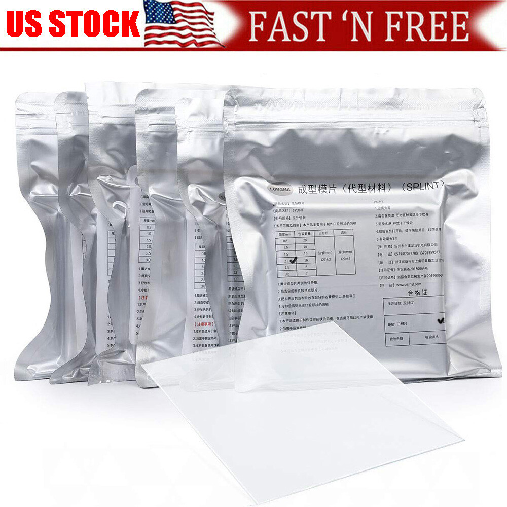 Dental Soft Splint Thermoforming Material Vacuum Forming 1.0/1.5/2.0mm Pack
