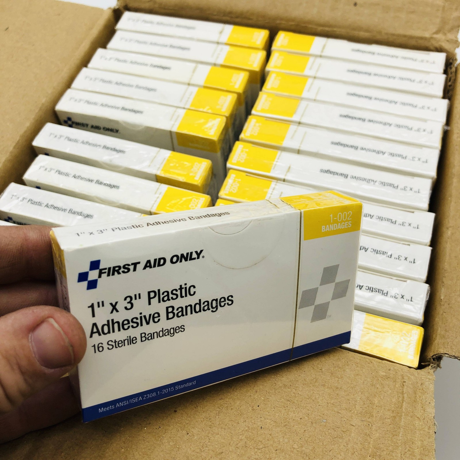 Acme First Aid Only 1-002 Plastic Adhesive Bandages 1in x 3in 60 Boxes of 16pcs