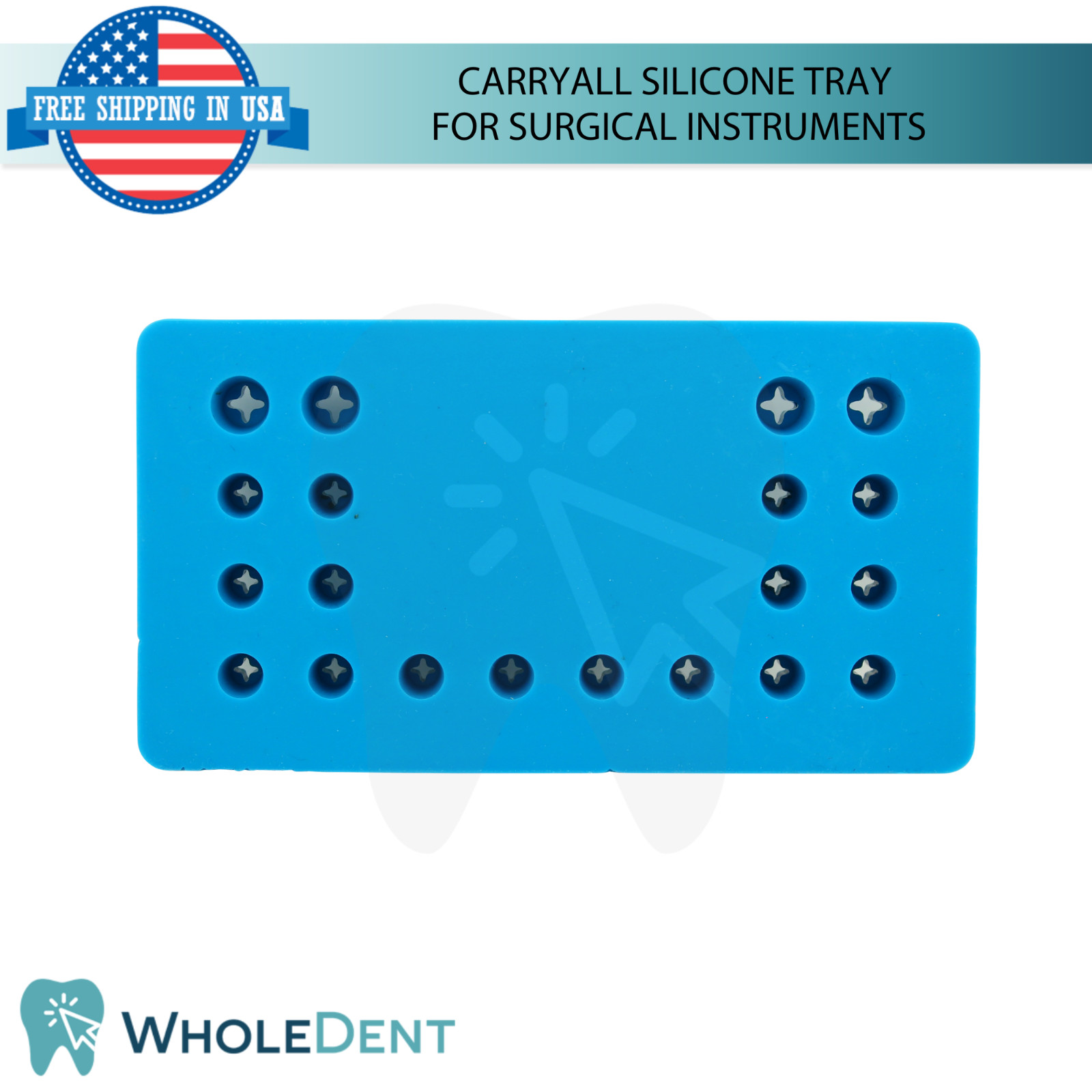 CarryAll Silicone Tray For Dental Tool Instruments 70x130mm Anti-Slip