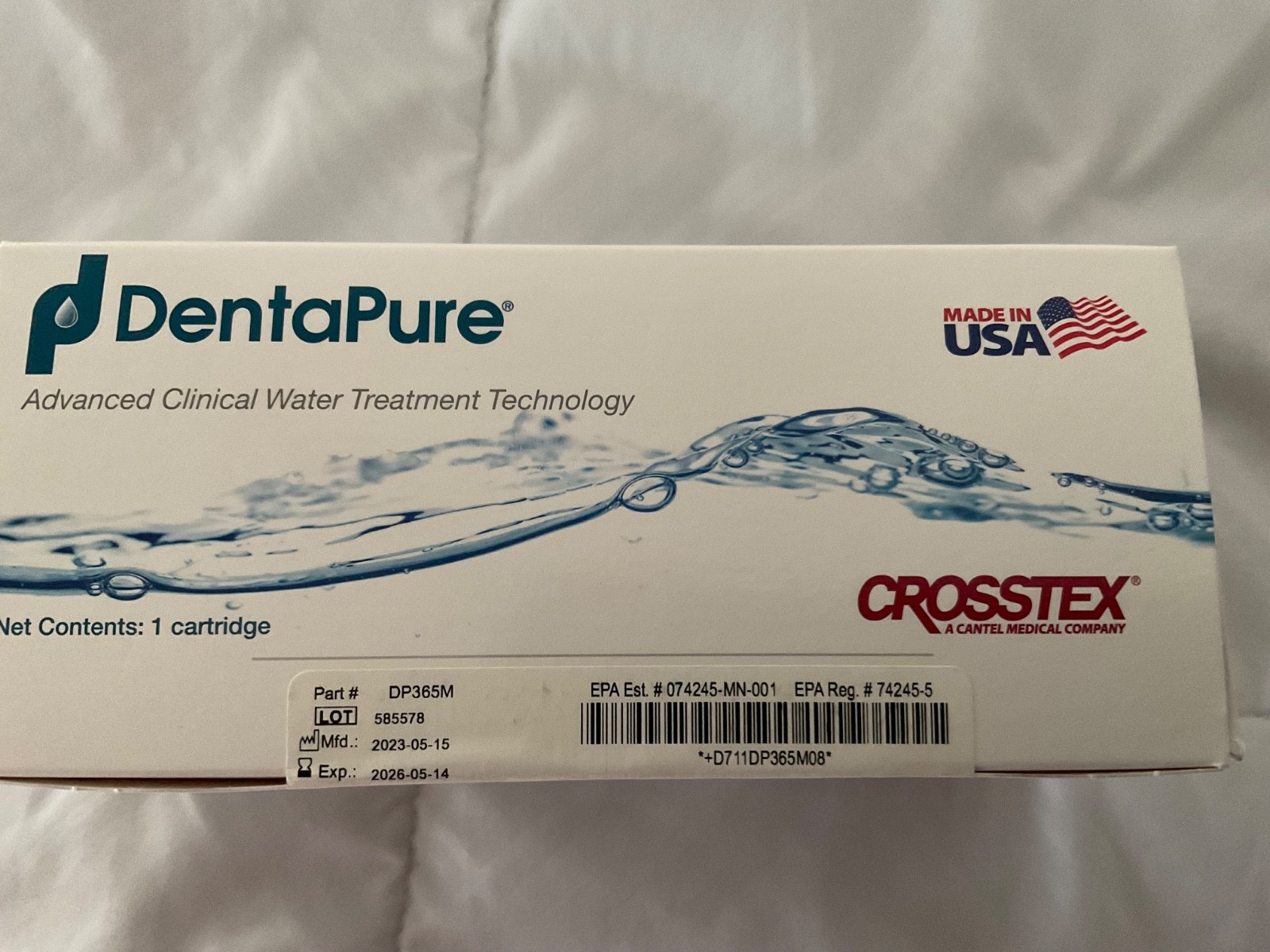 DentaPure Municipal Waterline Purification CROSSTEX 1 Cartridge DP365M –