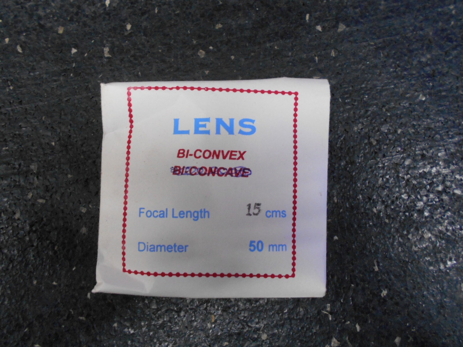 1075-3 Bi-Convex Lens 50 mm Box of 31